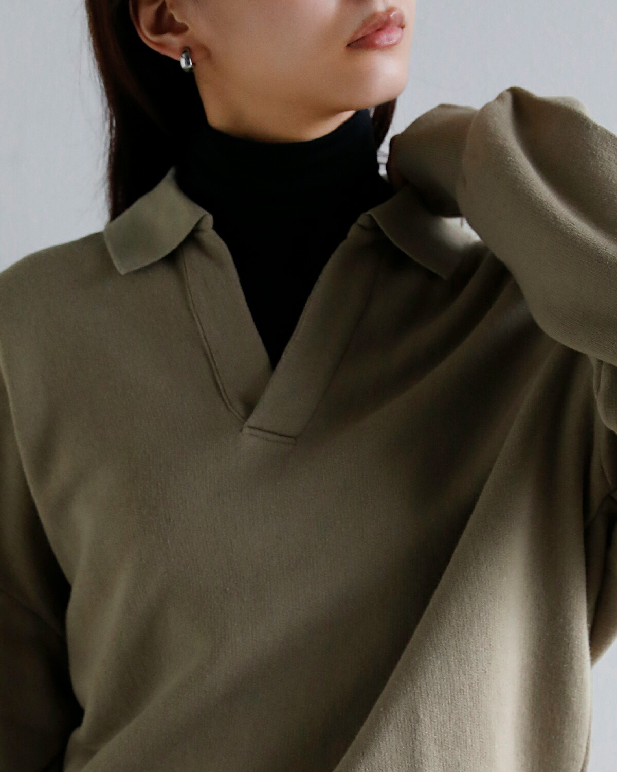 GREYCHORD(グレーコード)コットン スキッパーカラー 長袖 カットソー OSLO lagc02806  秋冬