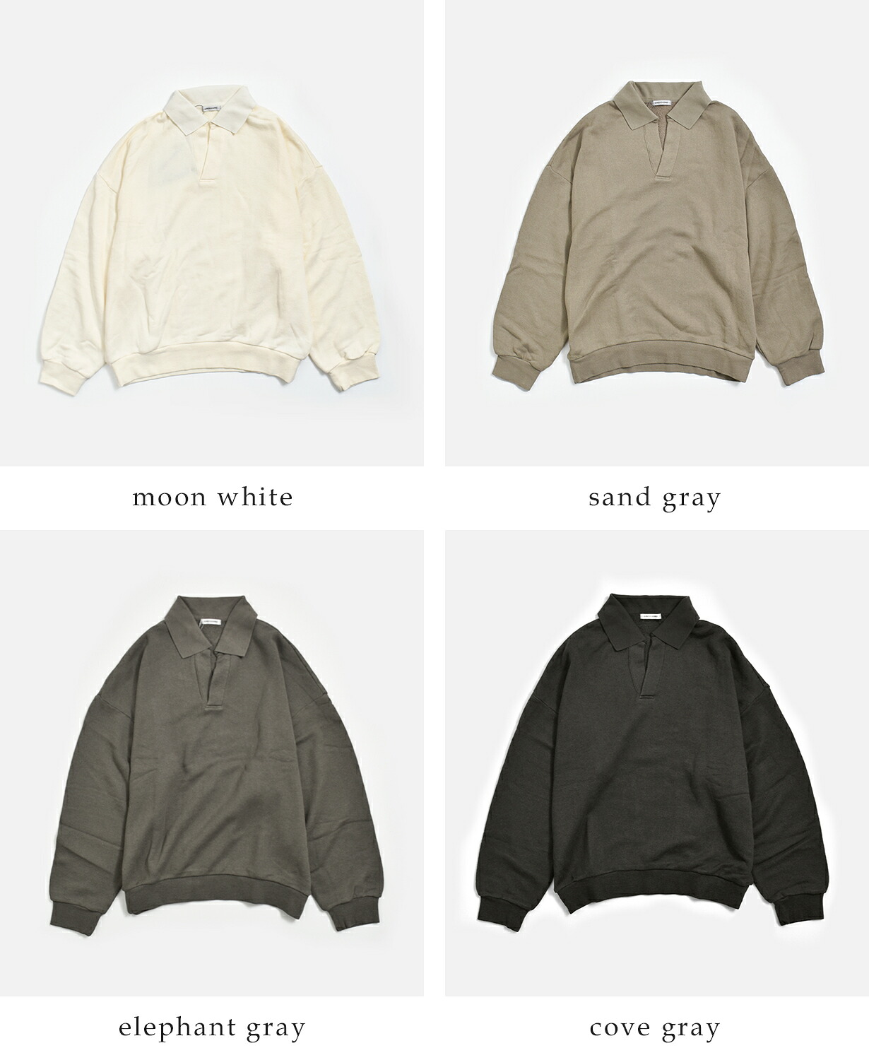 GREYCHORD(グレーコード)コットン スキッパーカラー 長袖 カットソー OSLO lagc02806  秋冬
