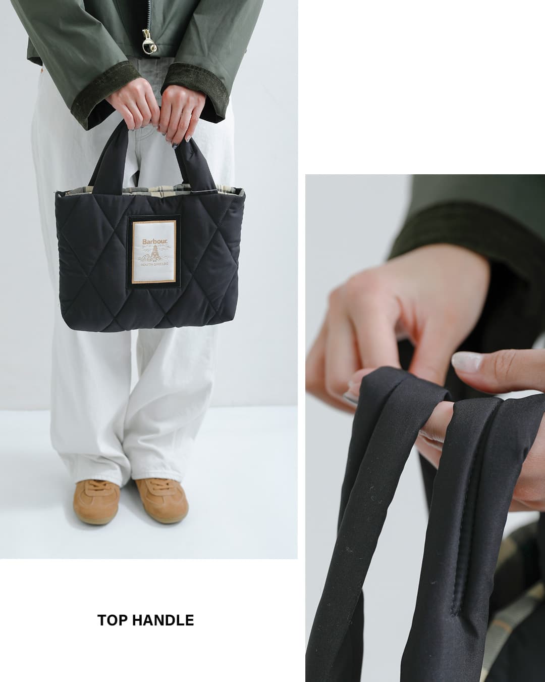 Barbourマライア ミニ キルティング トート バッグ MARIAH MINI QULTED TOTE BAG lba0435