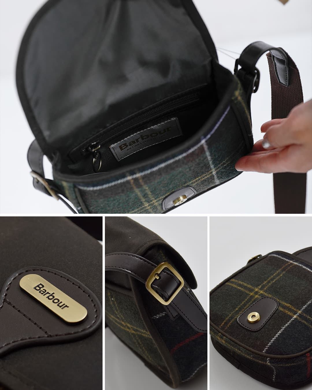 Barbour WW ブラックボディバッグ NEW]Barbour バブアー ホイットリー タータン ミニ クロスボディー
