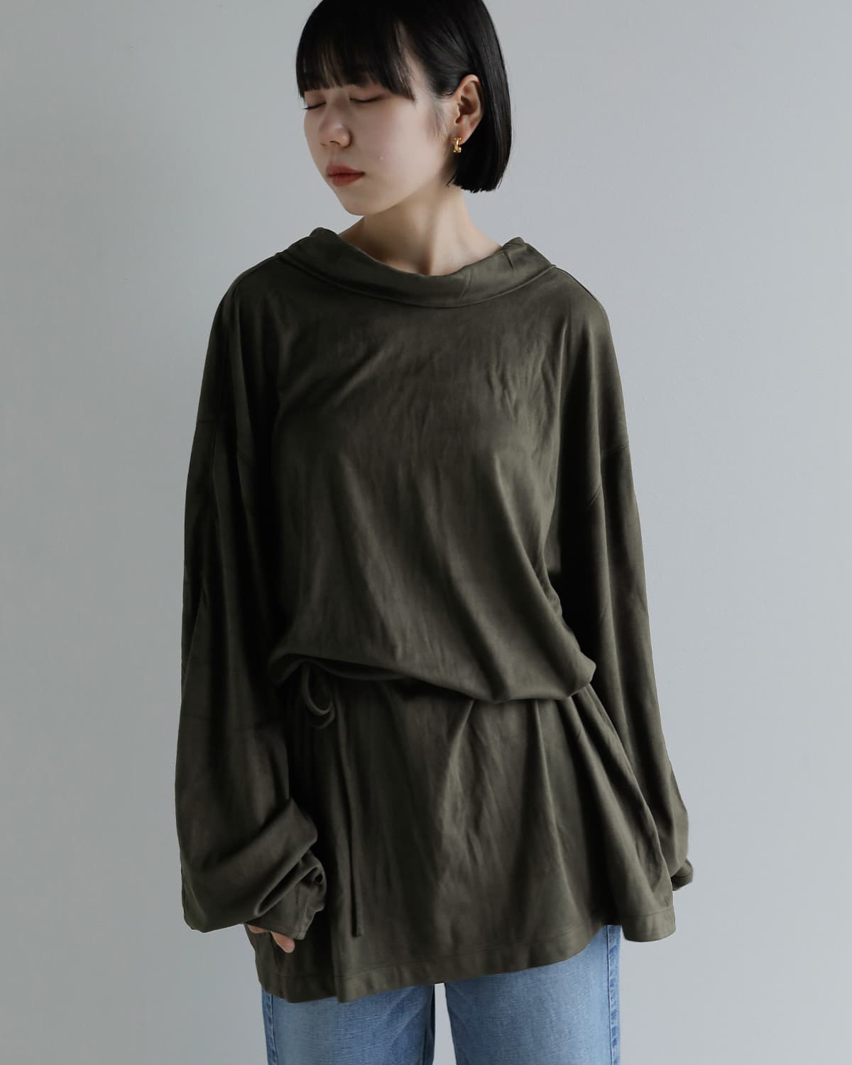 Studio Doe(スタジオドー)フェイクスエードレザー ドレス Faux Suede Leather Dress ld-259odr18