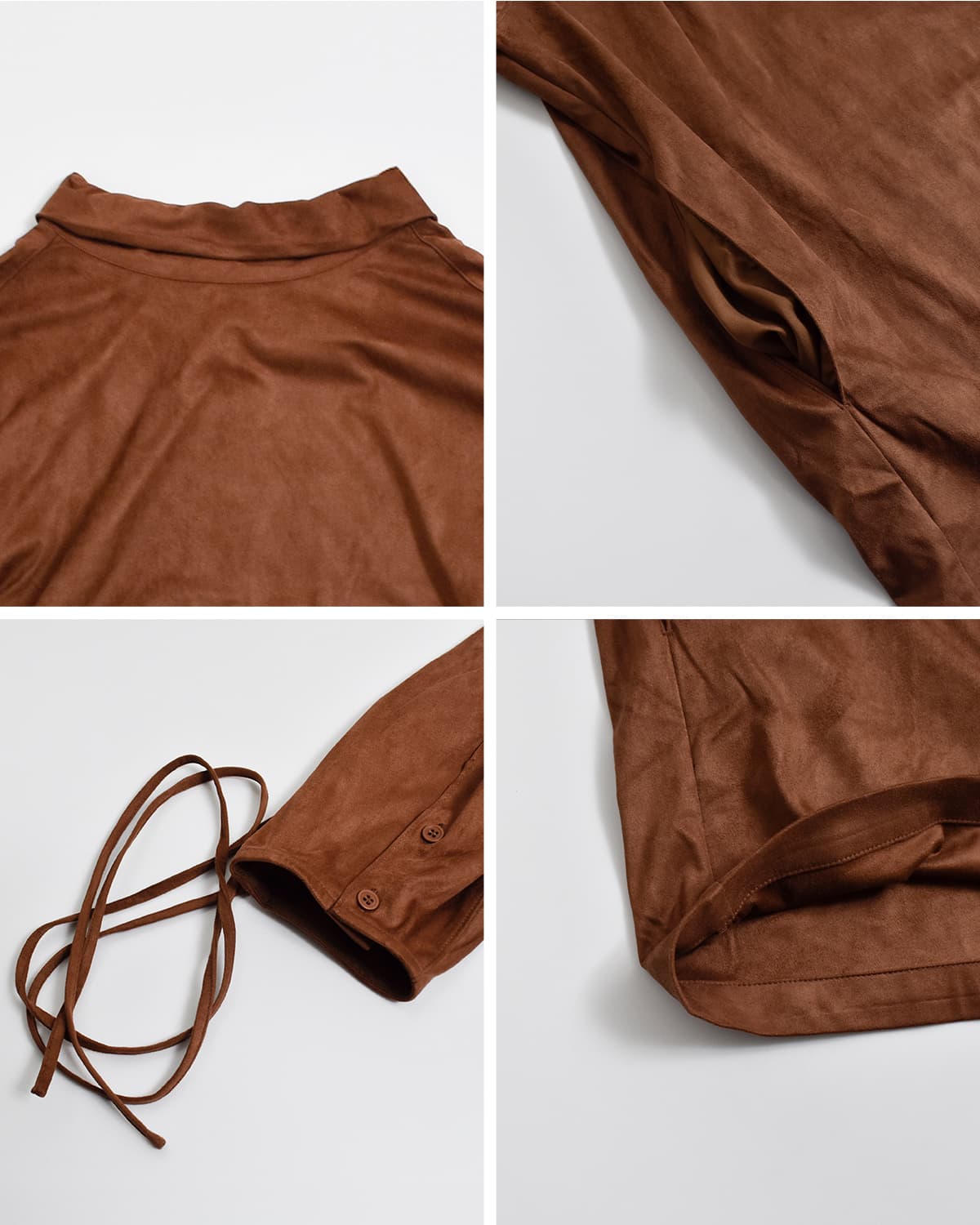 Studio Doe(スタジオドー)フェイクスエードレザー ドレス Faux Suede Leather Dress ld-259odr18