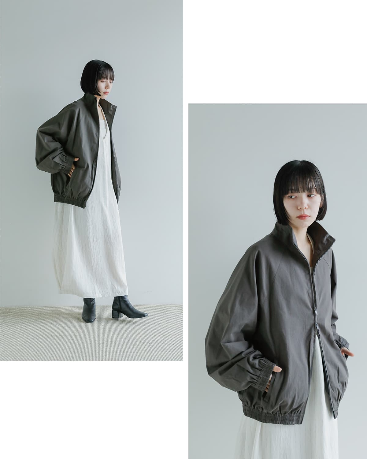 Studio Doe(スタジオドー)スタンドカラー オーバーサイズジャケット Stand Collar Oversize Jacket ld-25jcja33
