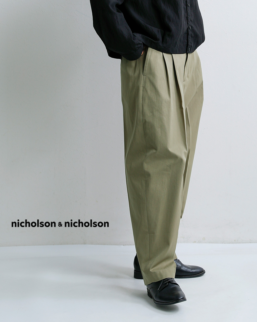 nicholson&nicholsonコットン ライトチノパンツ LENO-LC leno-lc
