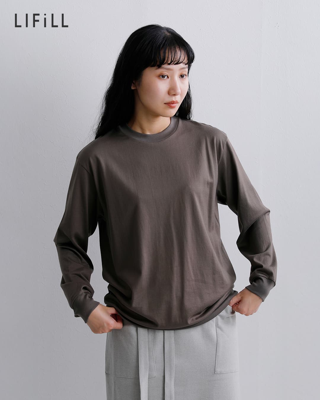 LIFiLL(���t�B��)�R�b�g�j�[ �V�� ���� T�V���c COTTONY LONGSLEEVE TEE lf002-01