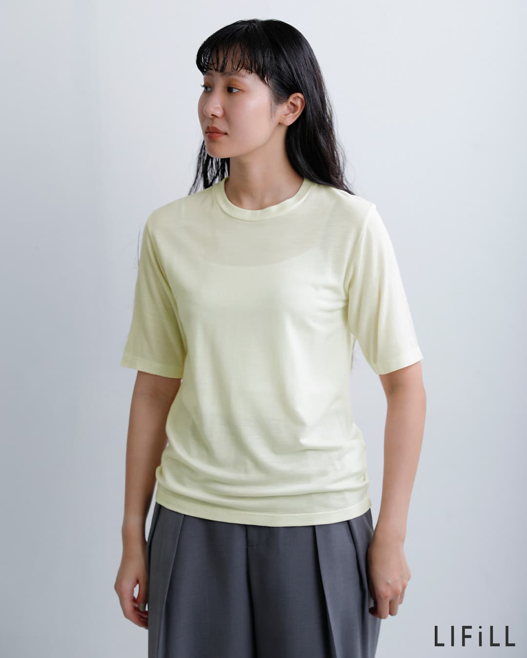 LIFiLLSUPER140S �s���A�E�[�� T�V���c WOOLISH TEE lf046-07