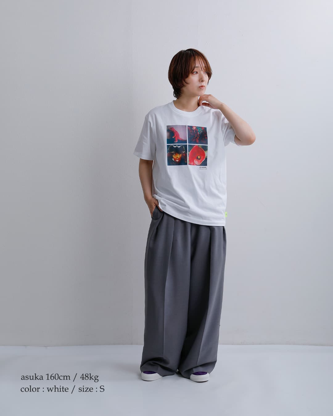 LOOSE JOINTS(ルーズジョインツ)コットン 半袖 Tシャツ NOBUYOSHI ARAKI FLOWERS S/S TEE lf26js008na
