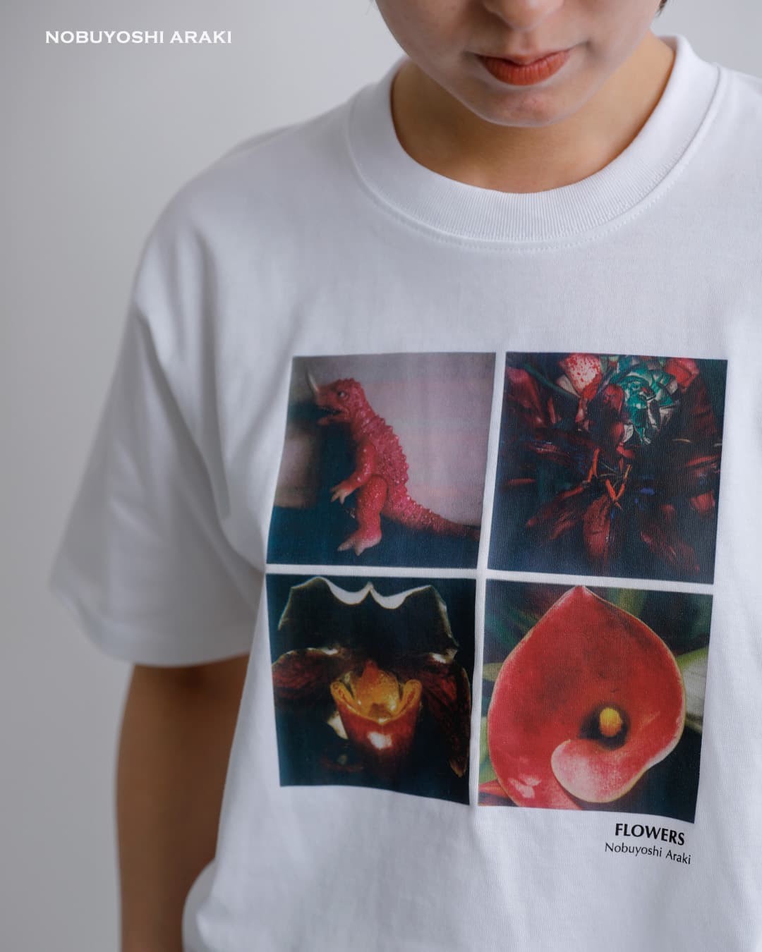 LOOSE JOINTS(ルーズジョインツ)コットン 半袖 Tシャツ NOBUYOSHI ARAKI FLOWERS S/S TEE lf26js008na