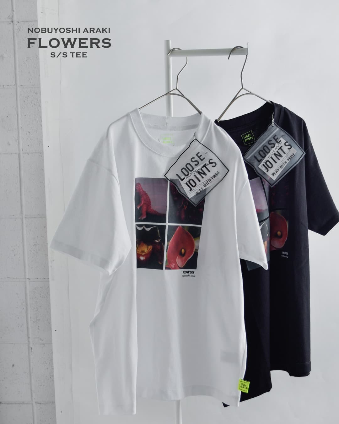 LOOSE JOINTS(ルーズジョインツ)コットン 半袖 Tシャツ NOBUYOSHI ARAKI FLOWERS S/S TEE lf26js008na