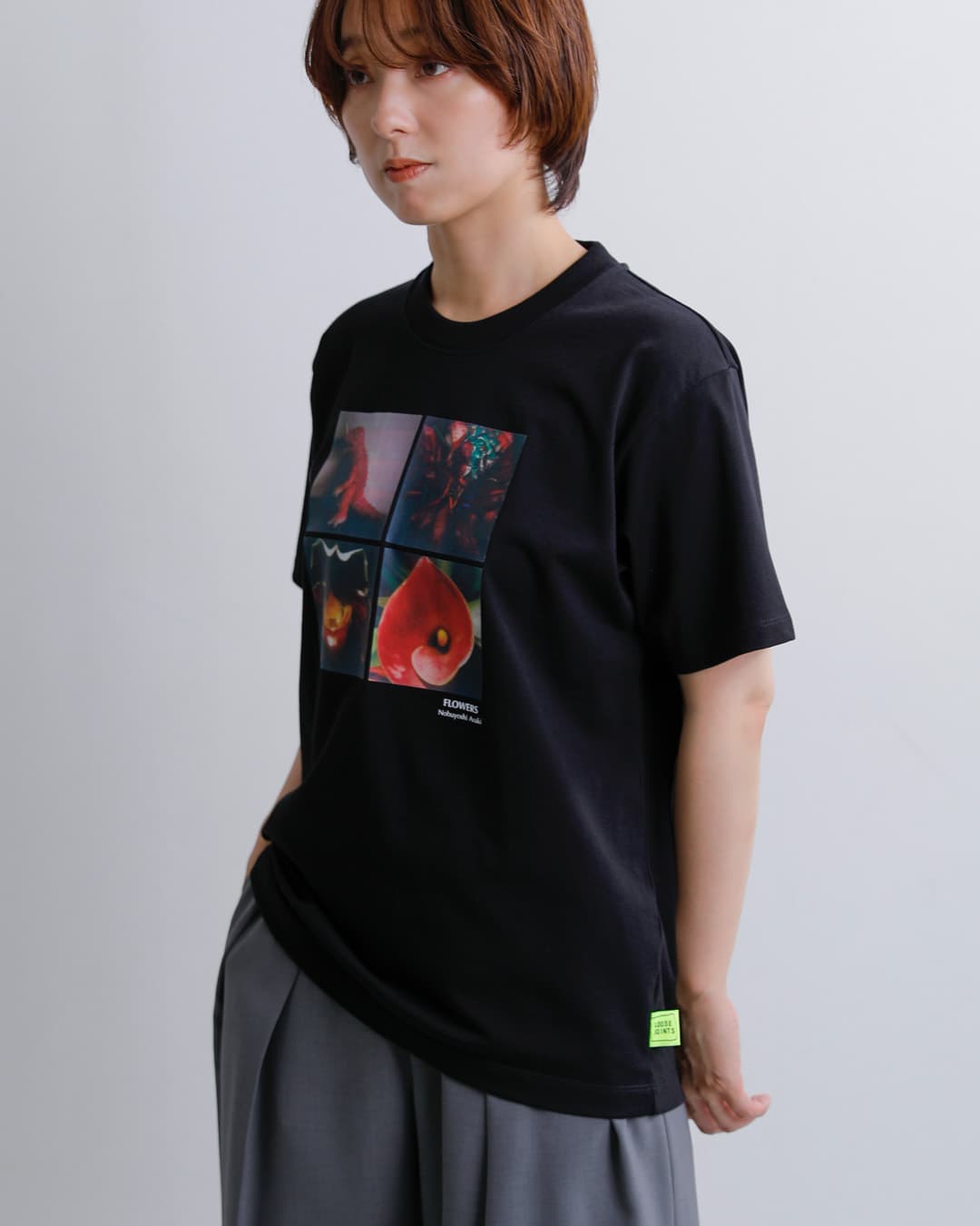 LOOSE JOINTS(ルーズジョインツ)コットン 半袖 Tシャツ NOBUYOSHI ARAKI FLOWERS S/S TEE lf26js008na