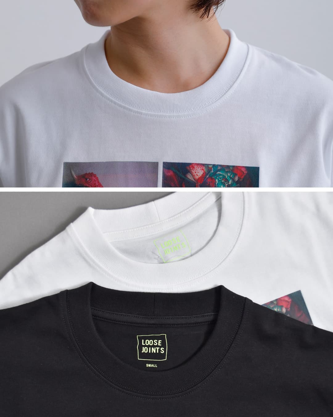 LOOSE JOINTS(ルーズジョインツ)コットン 半袖 Tシャツ NOBUYOSHI ARAKI FLOWERS S/S TEE lf26js008na