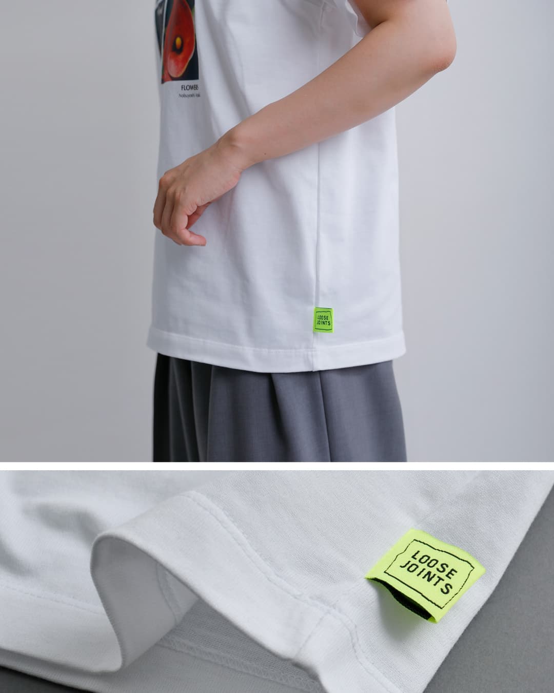 LOOSE JOINTS(ルーズジョインツ)コットン 半袖 Tシャツ NOBUYOSHI ARAKI FLOWERS S/S TEE lf26js008na