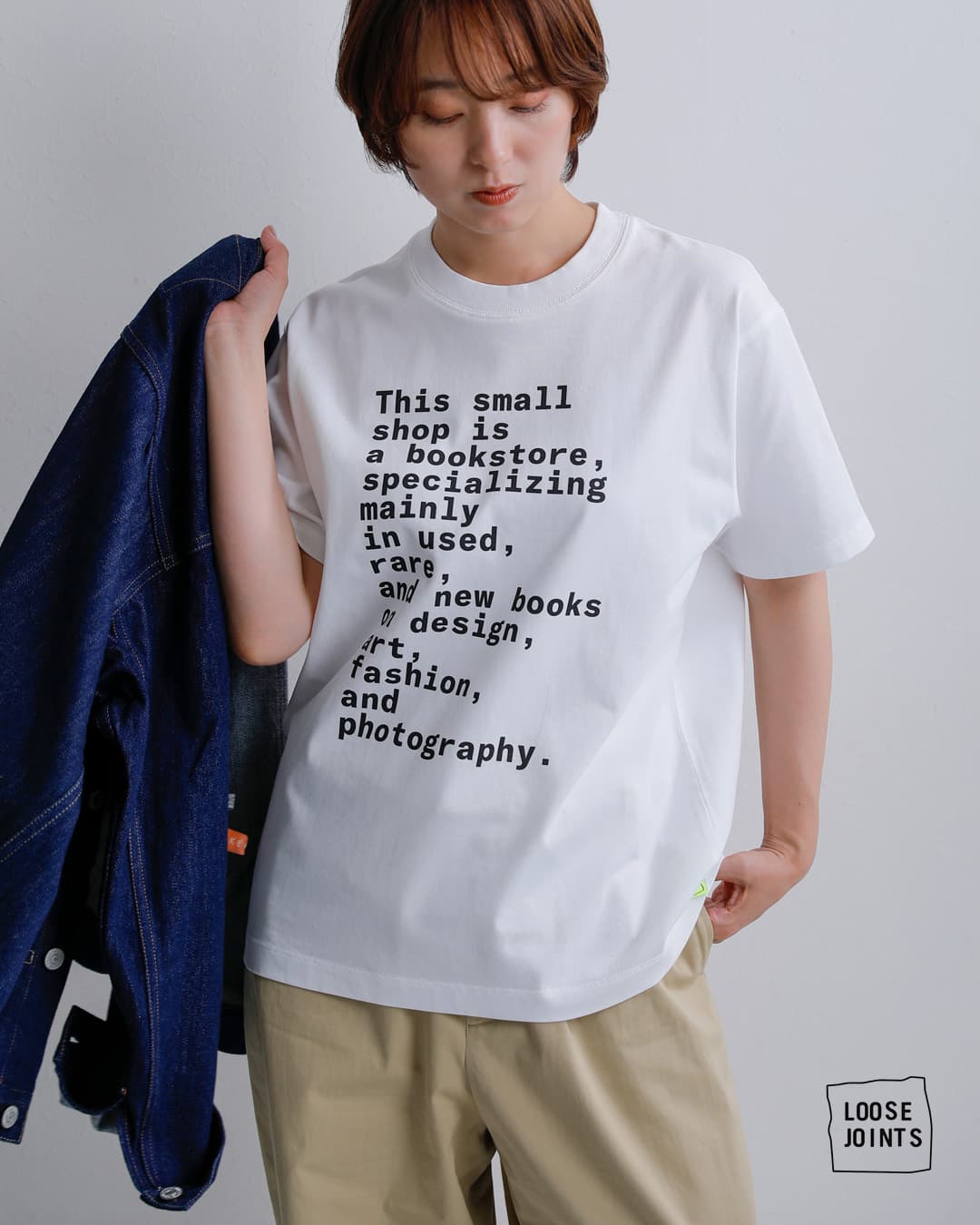 LOOSE JOINTS(ルーズジョインツ)コットン 半袖 Tシャツ flotsam books S/S TEE lf26js019fb