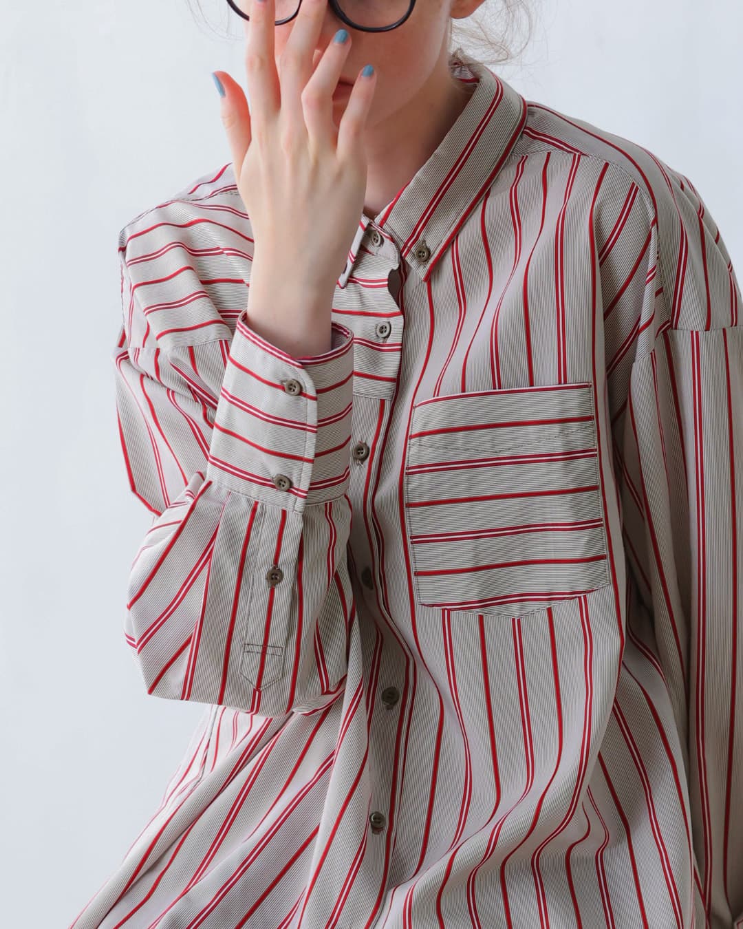 KELEN(ケレン)aranciato別注 ボタンダウンデザイン ストライプ シャツ TESSA lkl25fbl2251