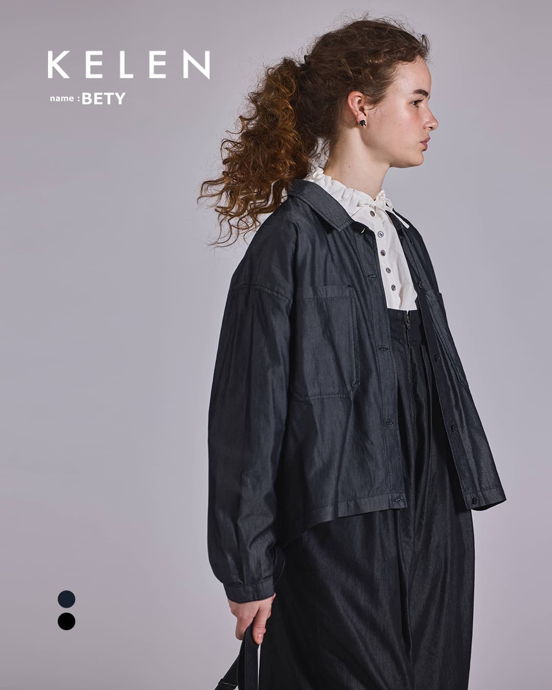 KELEN接触冷感 3.5oz デニム シャツ BETY lkl26fbl2313