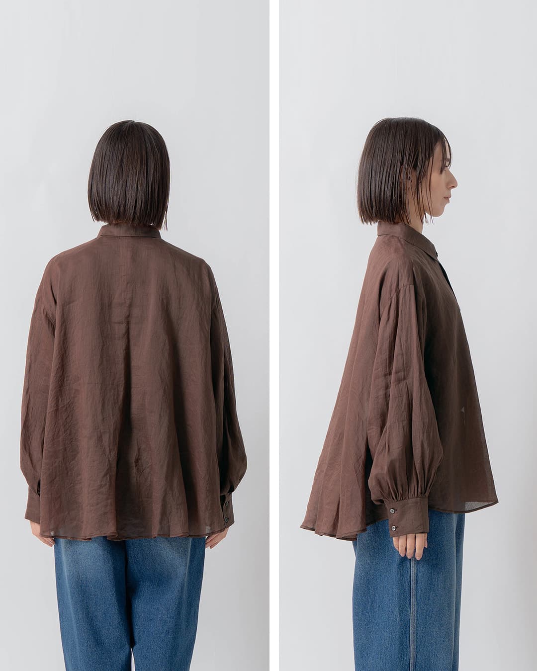 KELEN(ケレン)バックフレアデザイン ラミー シャツ ERTH lkl26fbl2318
