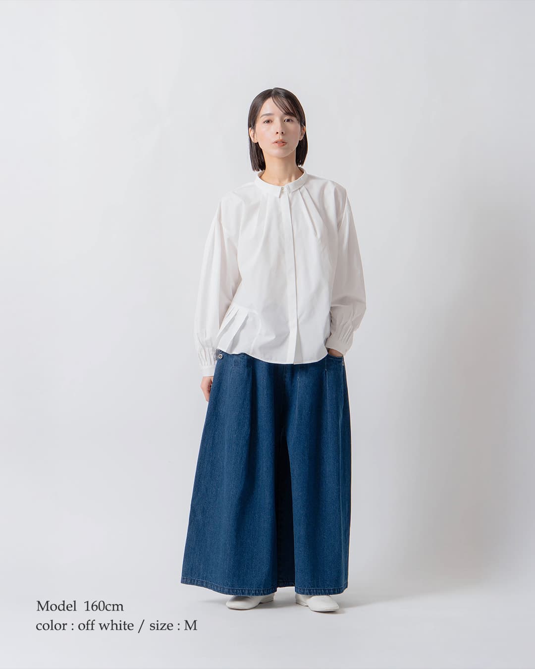 KELEN(ケレン)サイドヘム プリーツデザイン ブラウス CAMIE lkl26fbl2325