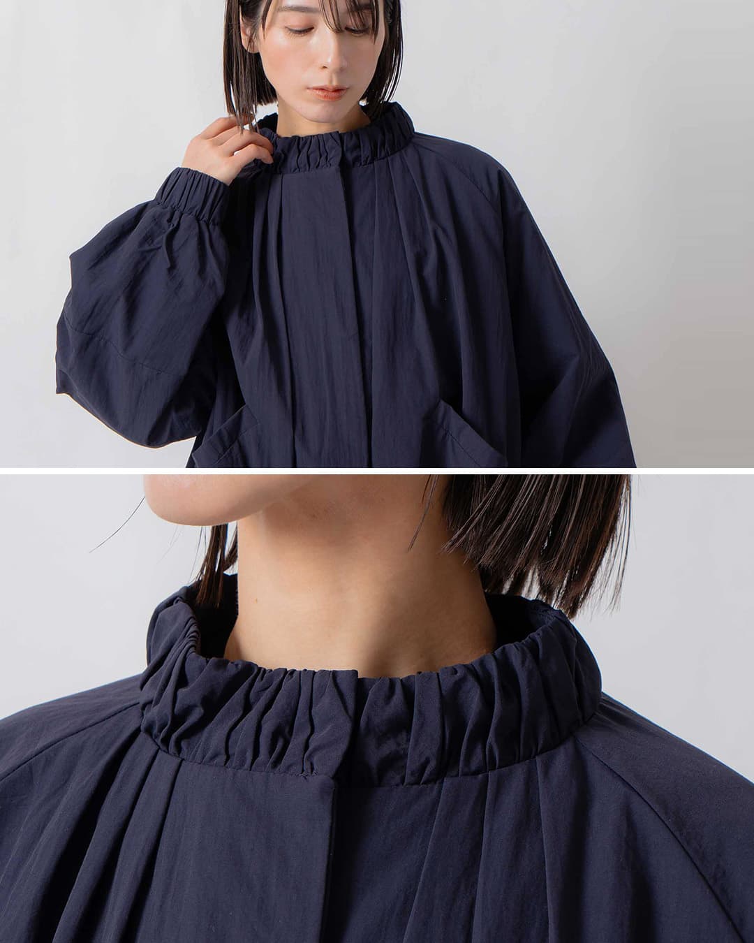 KELENナイロンギャザー 中綿入り ブルゾン NEES lkl26fjk2093