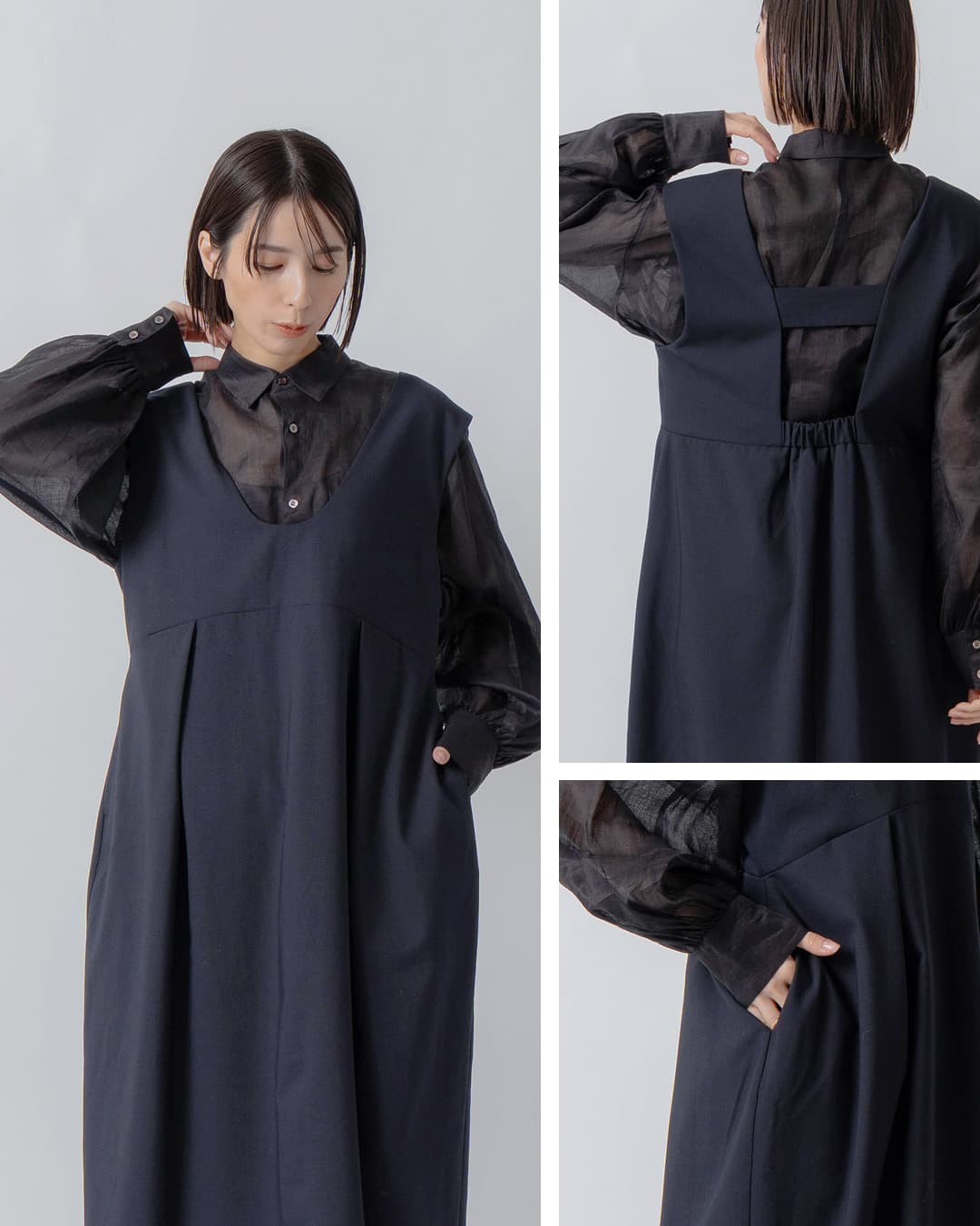 KELEN(ケレン)コクーンシルエット ジャンパースカート CHIRE lkl26fop2143
