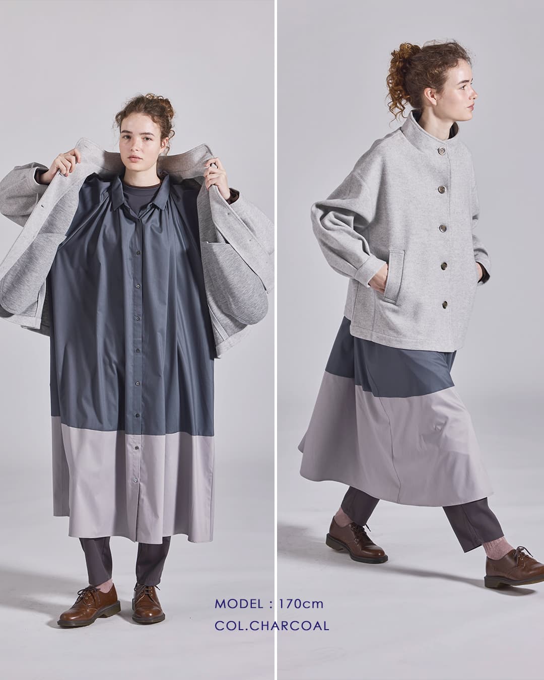 KELEN(ケレン)パネルデザイン バイカラー ワンピース GOWN lkl26fop2145