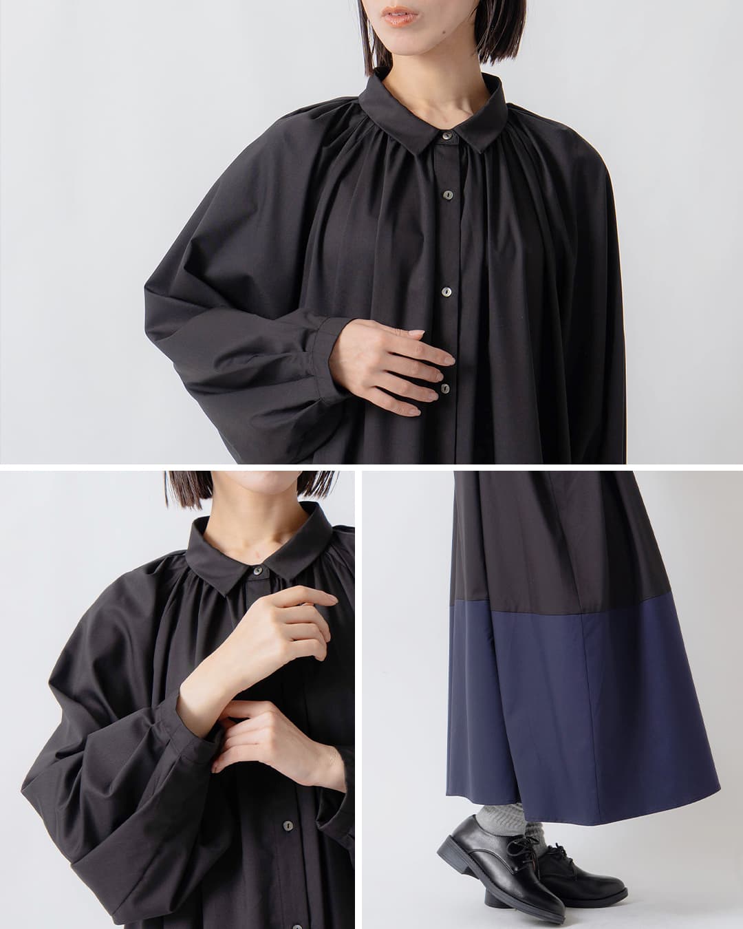 KELEN(ケレン)パネルデザイン バイカラー ワンピース GOWN lkl26fop2145