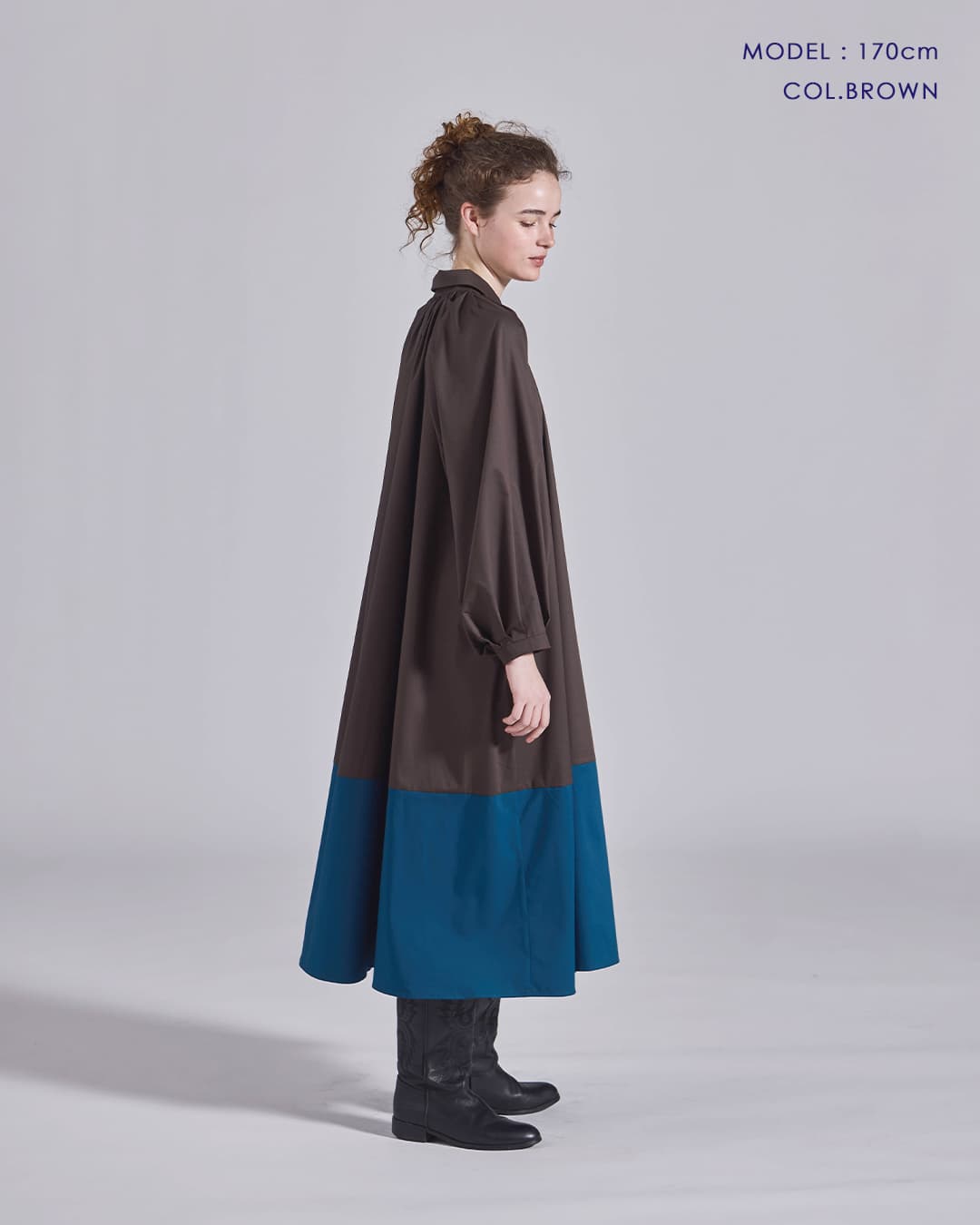 KELEN(ケレン)パネルデザイン バイカラー ワンピース GOWN lkl26fop2145
