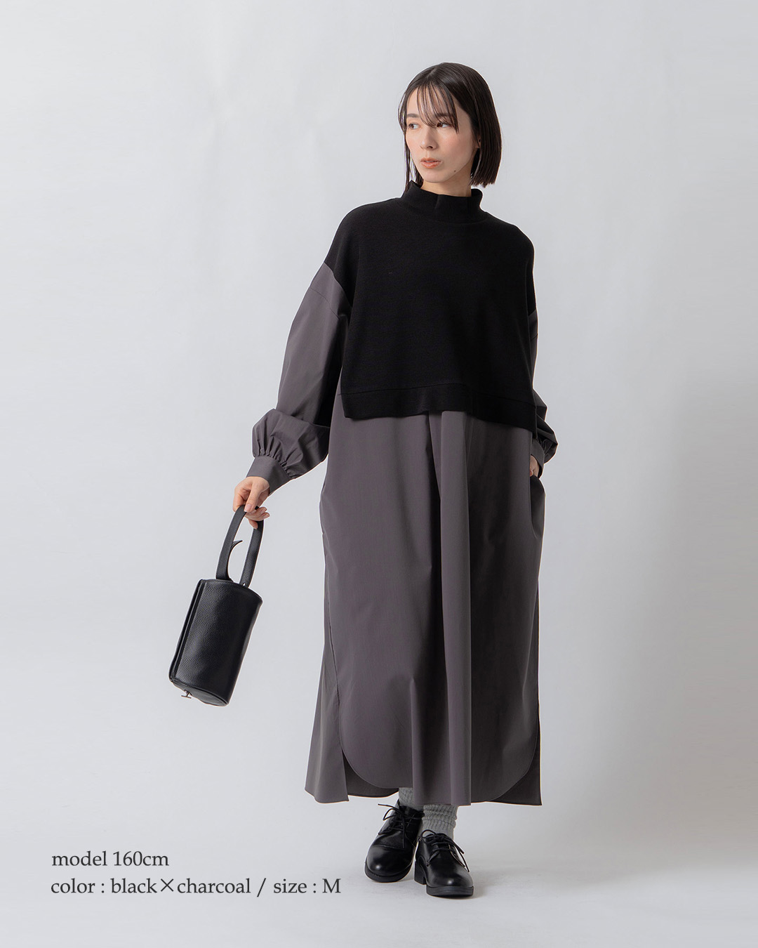 KELENパネルデザイン ニットコンビ ワンピース JOHOP lkl26fop2146