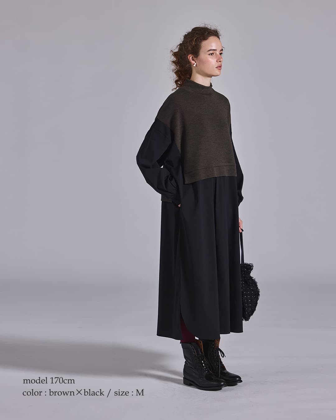 KELENパネルデザイン ニットコンビ ワンピース JOHOP lkl26fop2146
