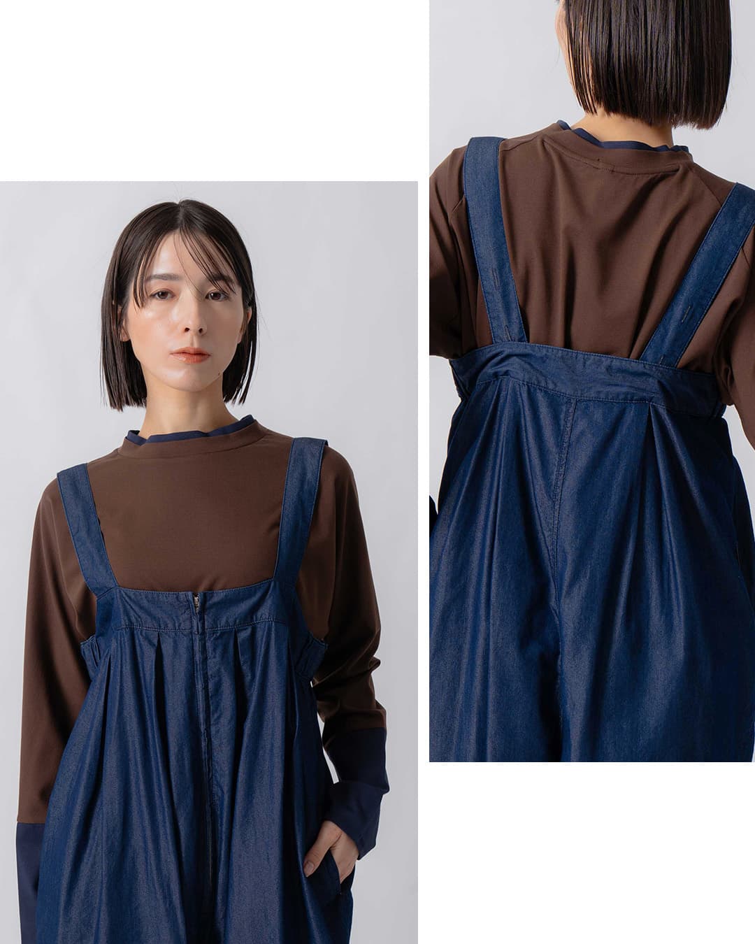 KELEN接触冷感 4.5oz デニム サロペット SANU lkl26fpt2154