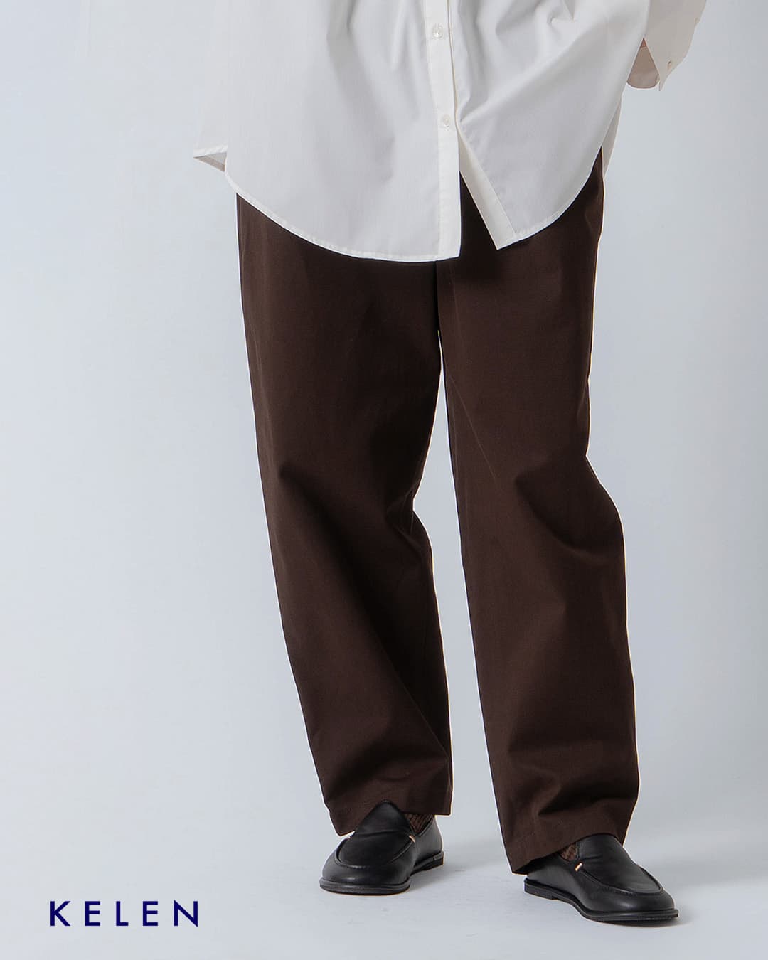 KELENコットンチノ イージーフィット トラウザー パンツ ROY CHINO lkl26fpt2158
