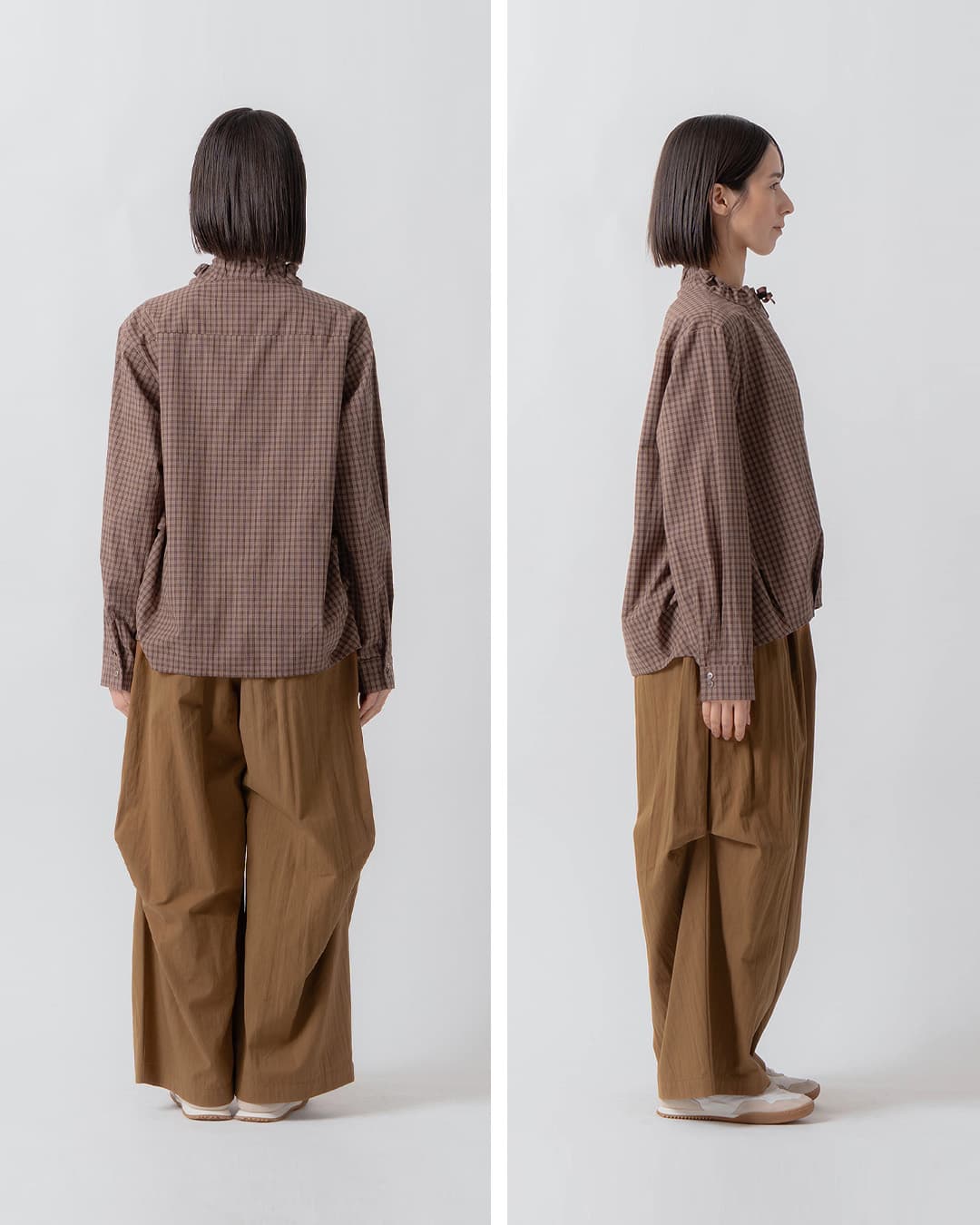 KELENコットン サイドタックデザイン ワイドパンツ SHELLY lkl26fpt2167