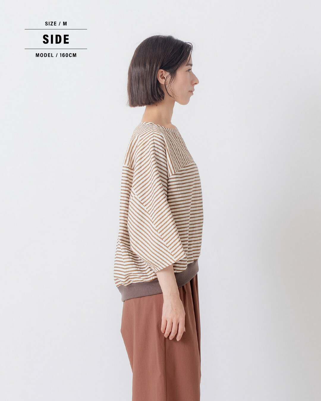 KELENヤッコスリーブ シアーサッカー ストライプ トップス NICK lkl26sbl2306