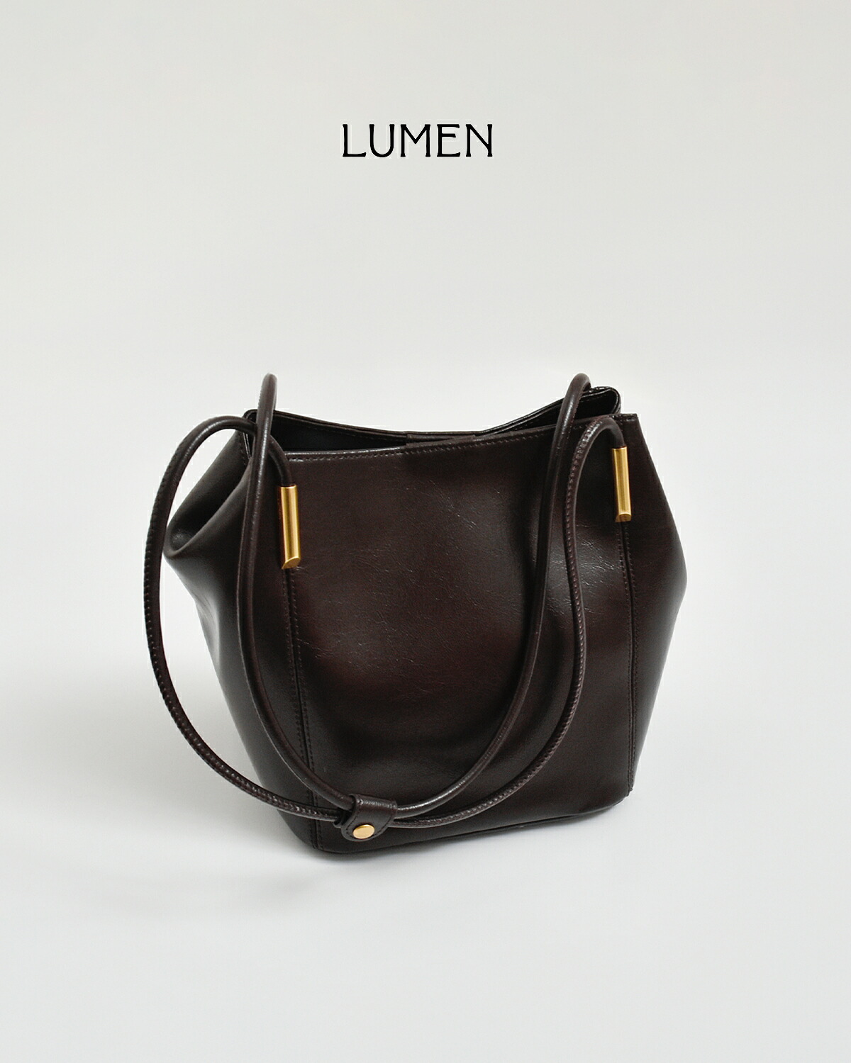 Atelier de LUMEN(アトリエ ド ルメン)カウレザー ショルダーバッグ MARRON BAG lll1f05