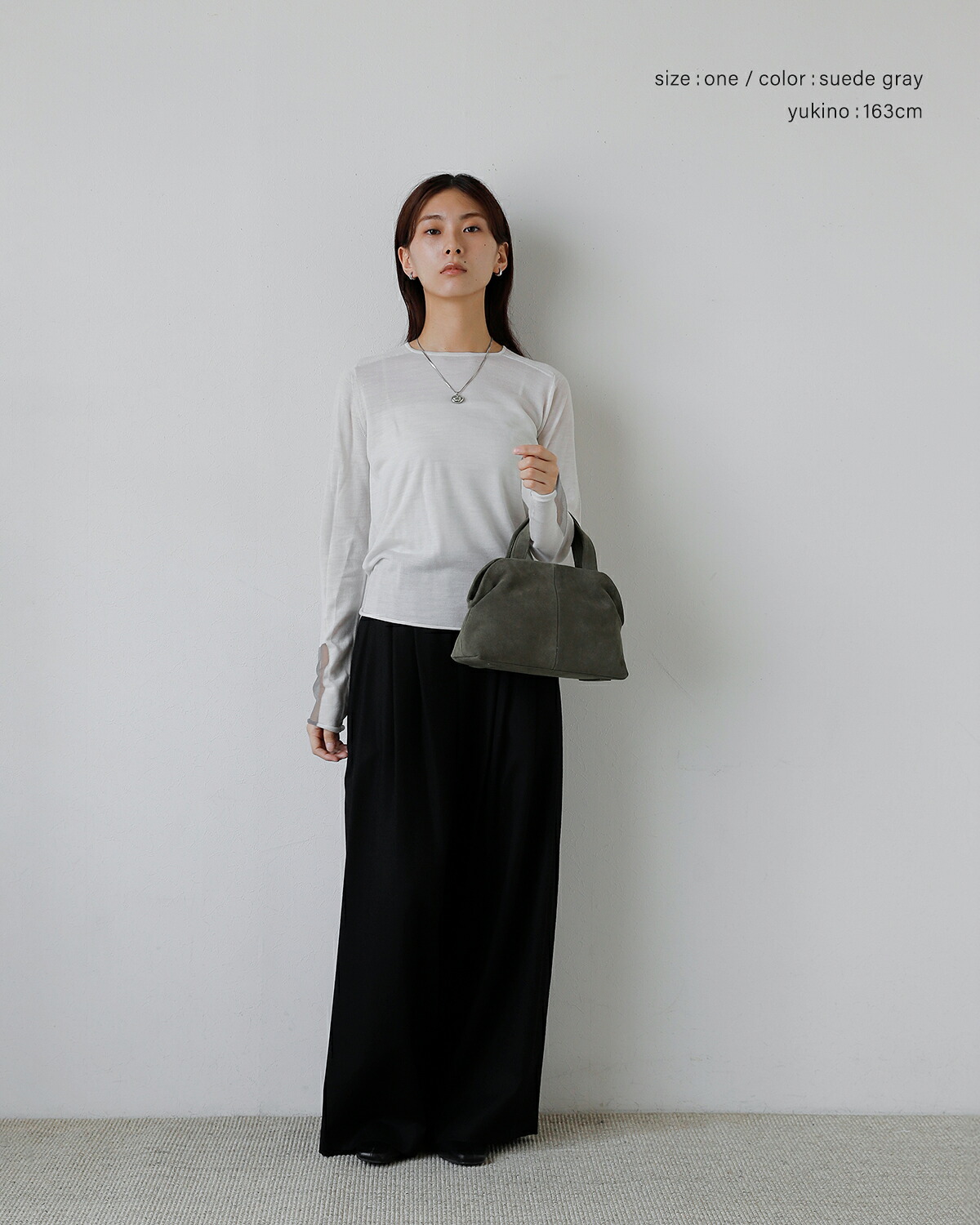 Atelier de LUMEN(アトリエ ド ルメン)カウレザー スエード ハンドバッグ PAVE PETIT BAG lll6f38