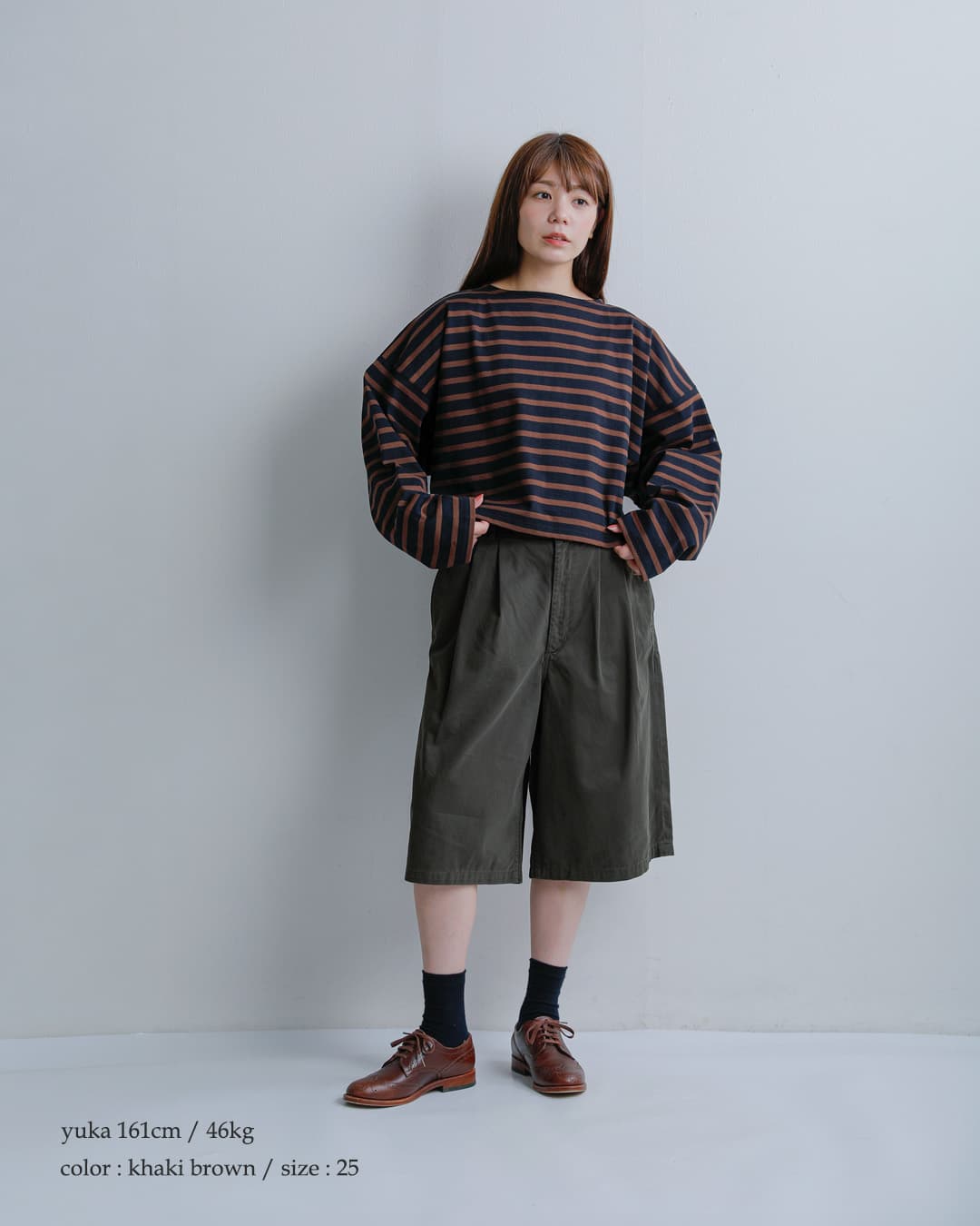 Le minor(ルミノア)コットン 2タック バミューダパンツ M52 BERMUDA lmc03404