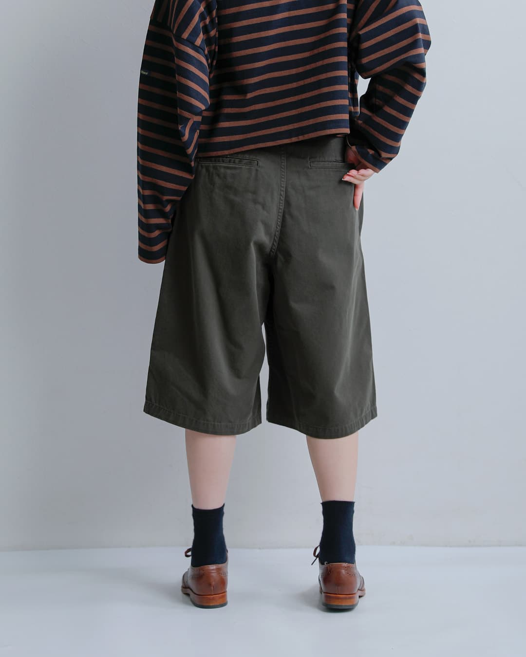 Le minor(ルミノア)コットン 2タック バミューダパンツ M52 BERMUDA lmc03404