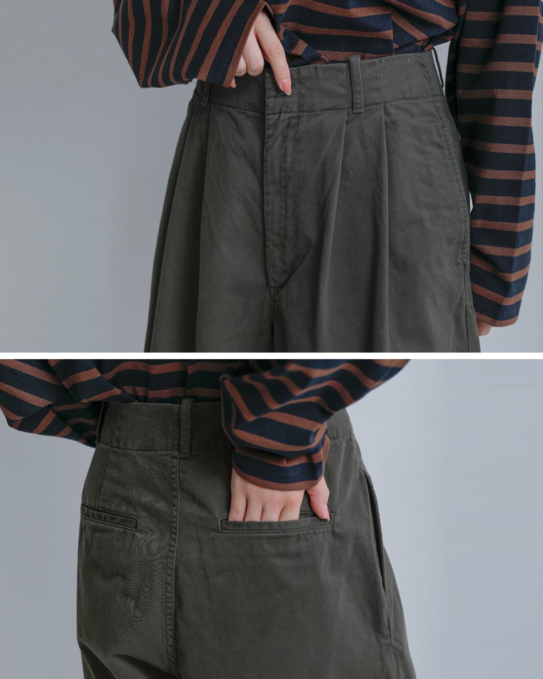 Le minor(ルミノア)コットン 2タック バミューダパンツ M52 BERMUDA lmc03404