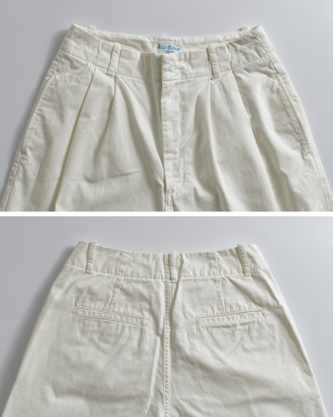 Le minor(ルミノア)コットン 2タック バミューダパンツ M52 BERMUDA lmc03404