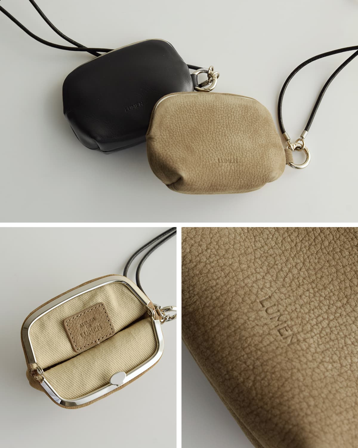 Atelier de LUMEN(アトリエ ド ルメン)カウレザー フレームケース PAVE FRAME CASE lsl5f21