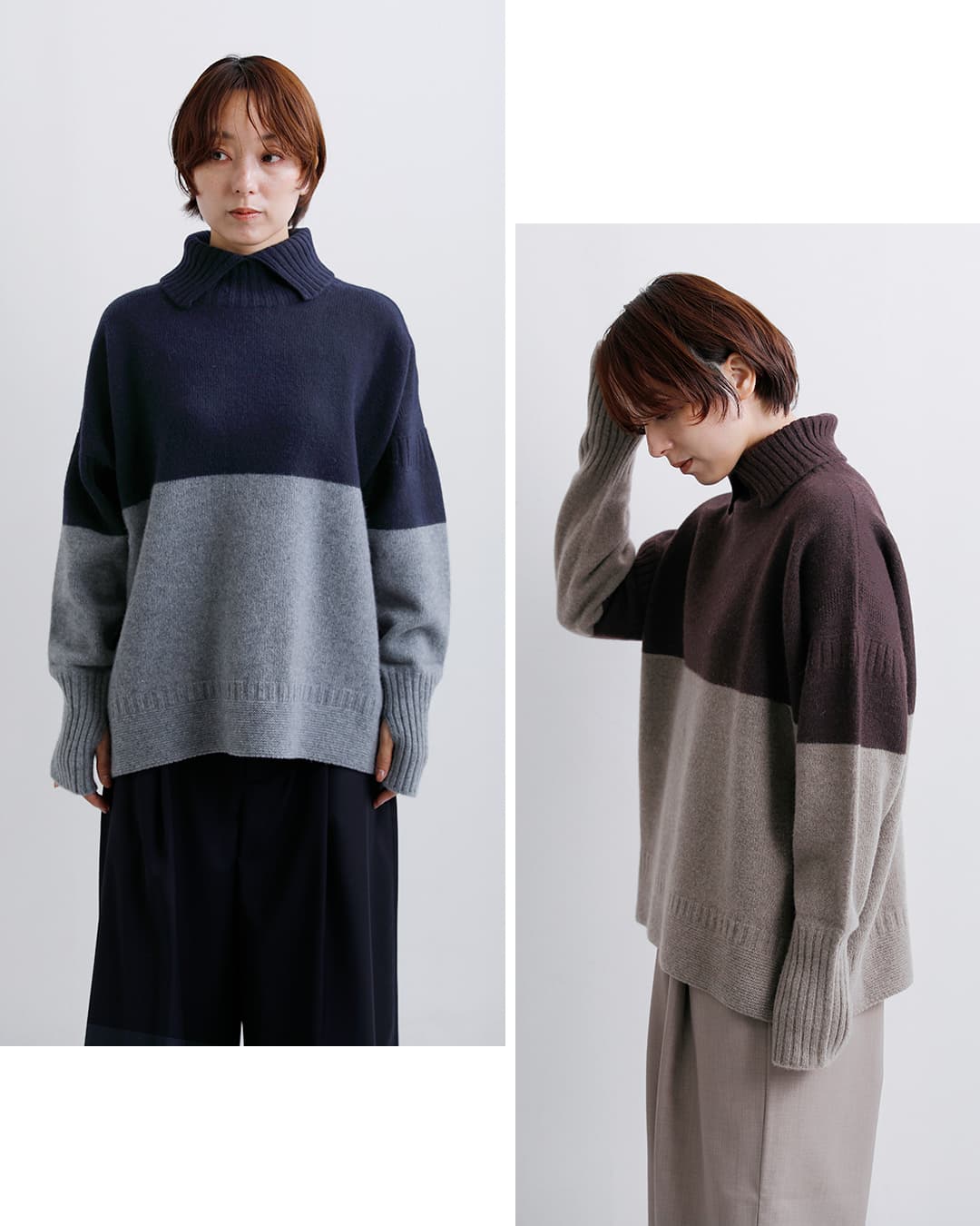 nicholson&nicholson(ニコルソンアンドニコルソン)ウール ローゲージニット タートルネック セーター LULU-BI lulu-bi