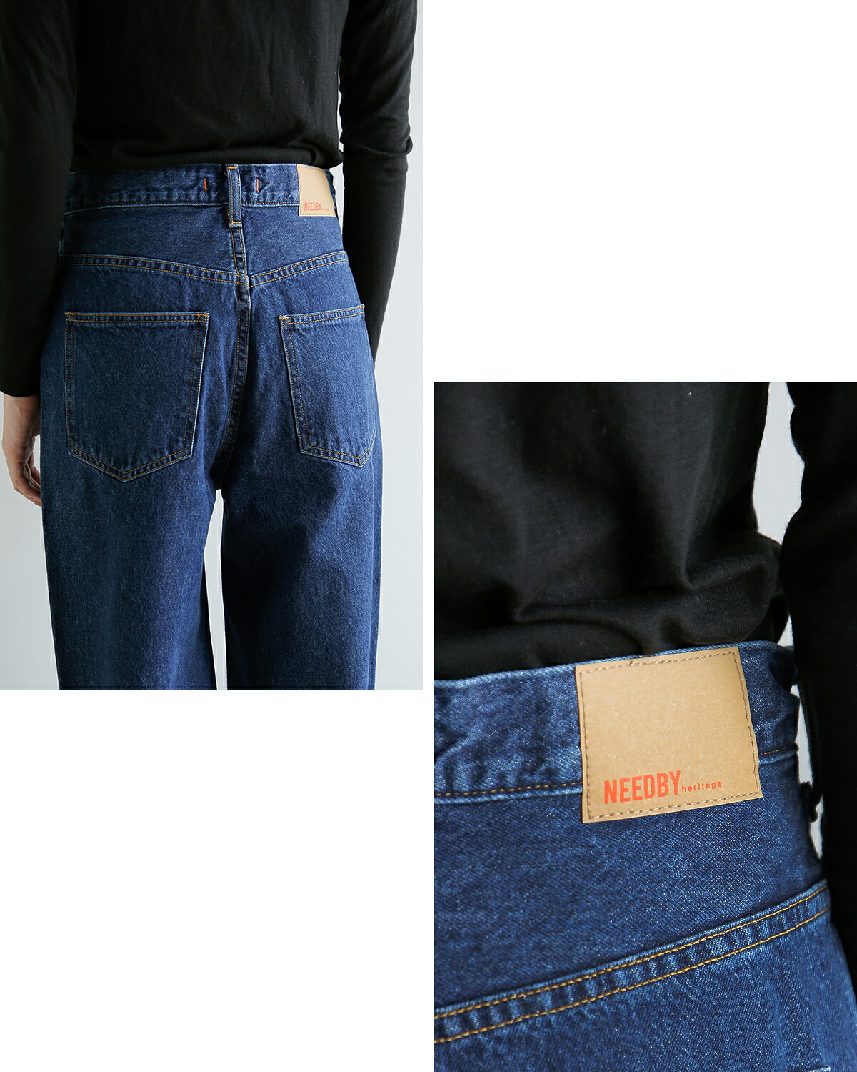 Needby heritage(ニードバイヘリテージ)ワイドストレート デニムパンツ LUNA luna-same1  秋冬
