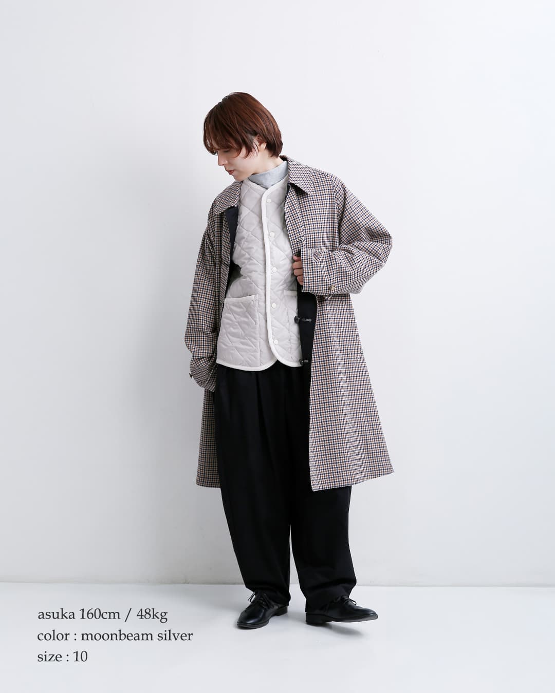 LAVENHAM(ラベンハム)コクーン ソーンハム キルティング ノーカラー ベスト Cocoon Thornham lv10125