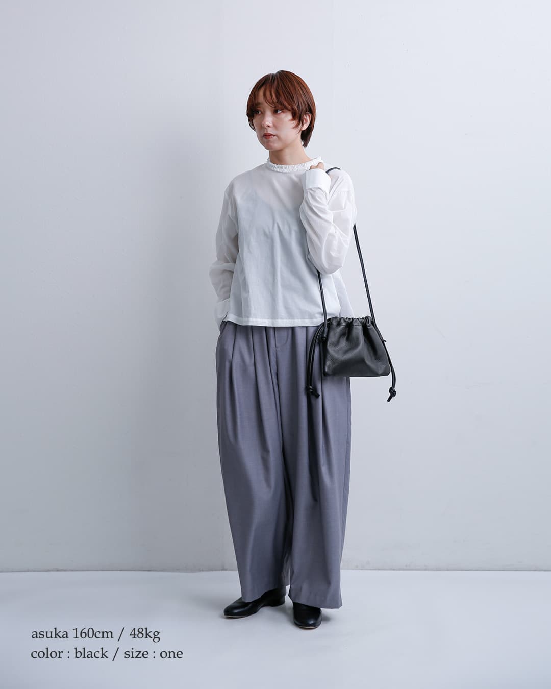 mormyrus(モルミルス)レザー 巾着 ショルダーバッグ m-154