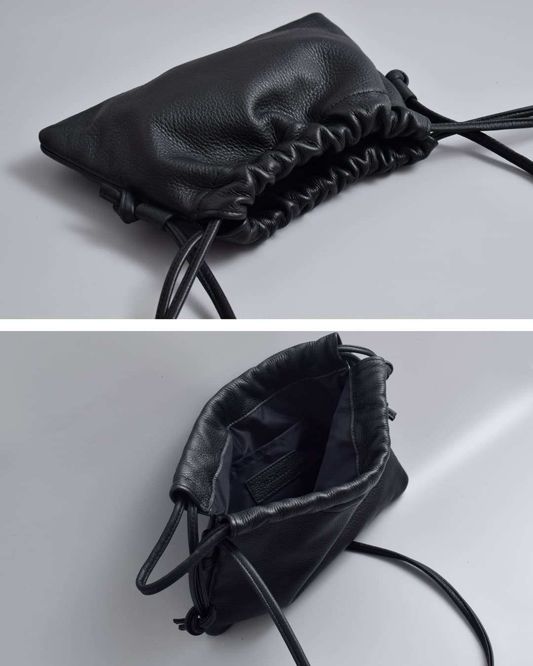 mormyrus(モルミルス)レザー 巾着 ショルダーバッグ m-154