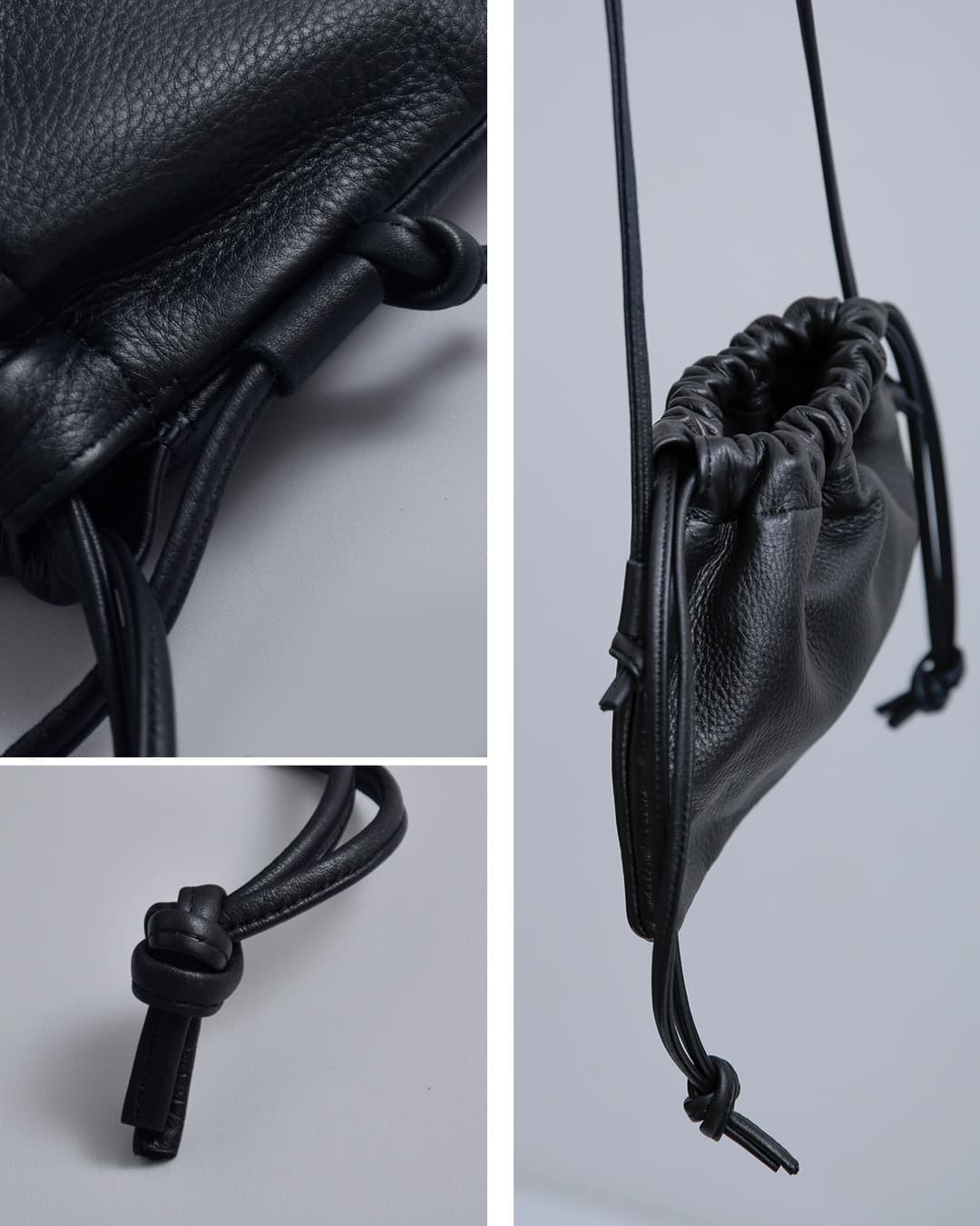 mormyrus(モルミルス)レザー 巾着 ショルダーバッグ m-154