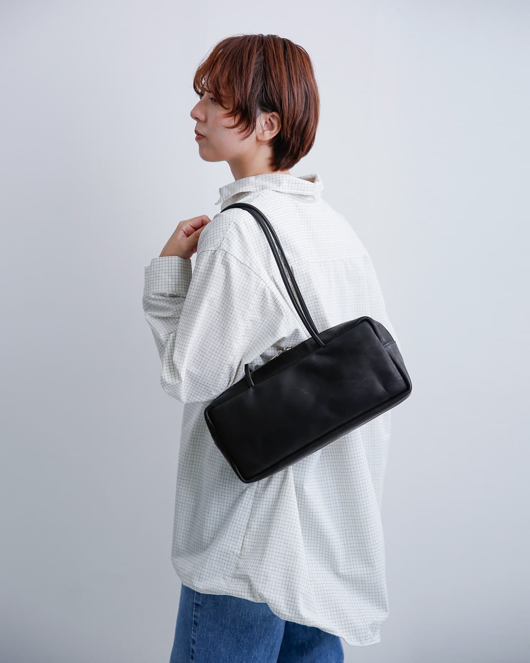 mormyrus(モルミルス)レザー ロングハンドル 横長 トートバッグ m-174
