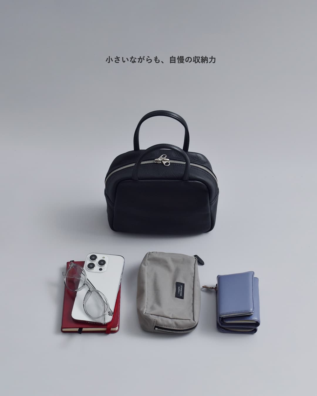 mormyrus(モルミルス)レザー スクエア ハンドバッグ m-179