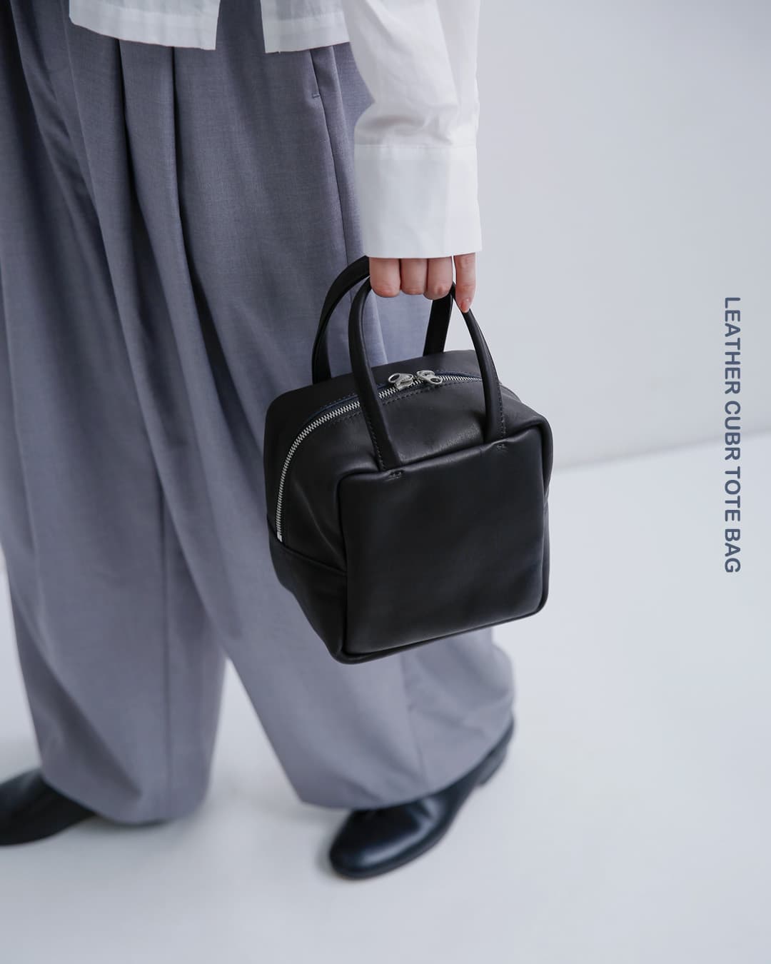 mormyrus(モルミルス)レザー キューブ トートバッグ m074