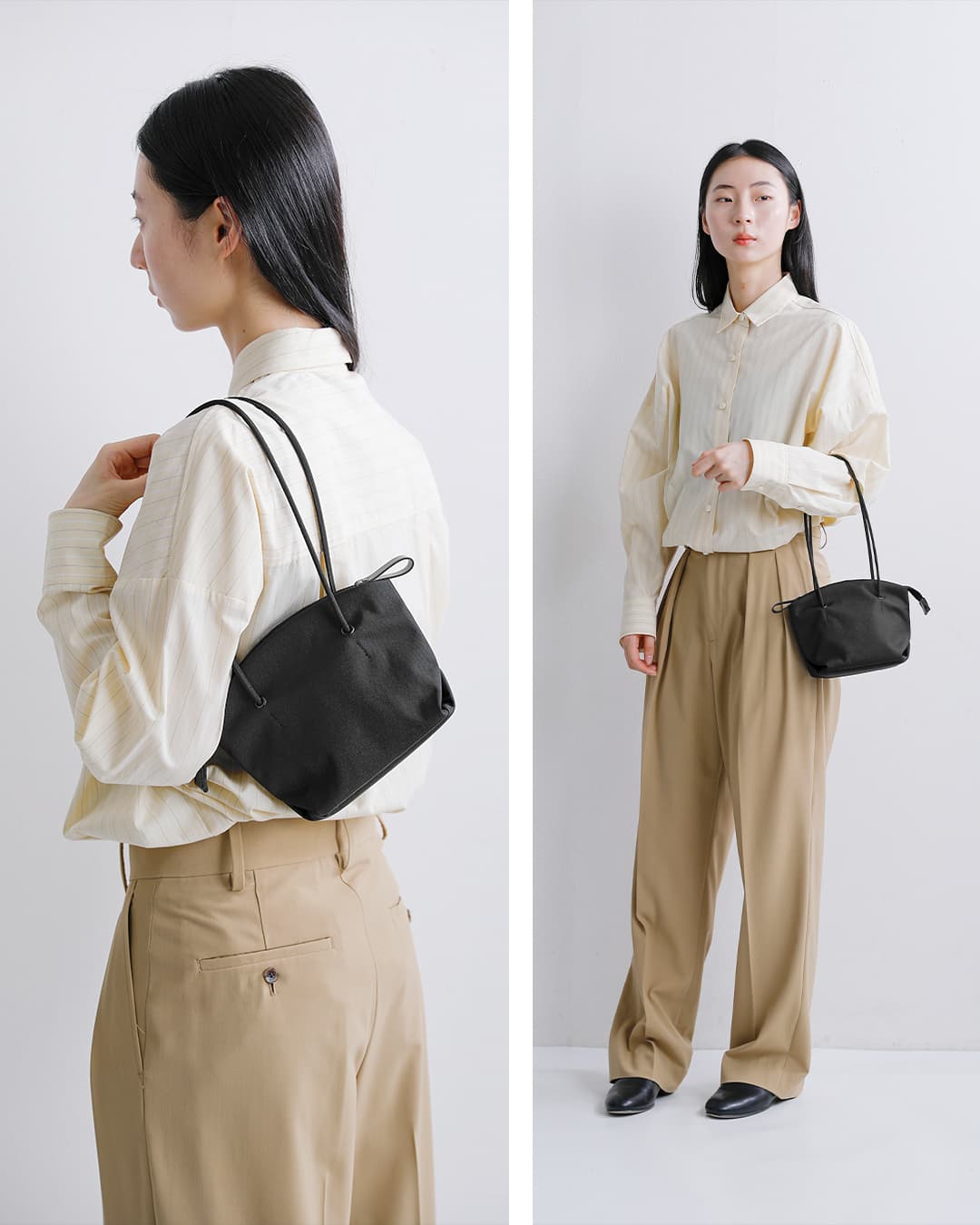 StitchandSew(スティッチアンドソー)コーデュラナイロン ジップショルダー ミニバッグ m305d