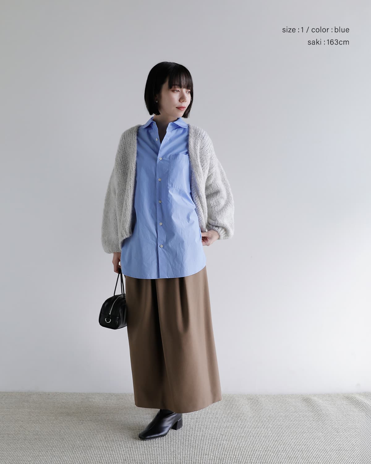 upper hights(アッパーハイツ)コットン ラウンドカラー 長袖 シャツ THE MEADOW ROUND SH meadow-roundsh